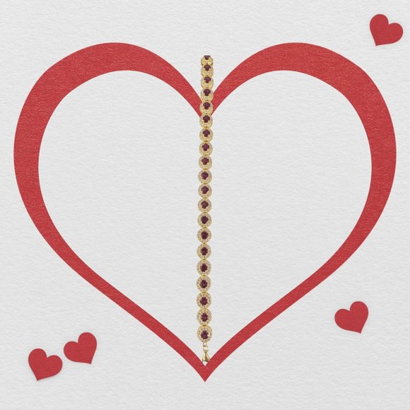 NEW Rhodolite 20 4MM Garnet with CZ Halo Settings 925 Gold Vermeil Bracelet - Picture 9 of 9